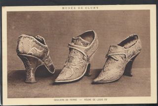 Museum Postcard - Musee De Cluny - Souliers De Femme - Regne De Louis Xv - Rs15272
