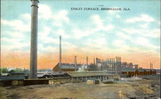 Ensley Furnace Birmingham Alabama Steel Plant C1910 Vintage Postcard