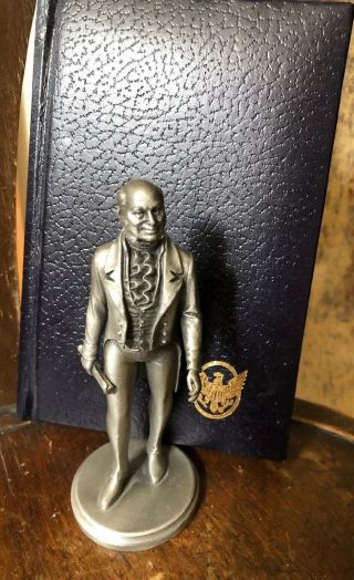 Us President John Quincy Adams Collectible Pewter Statue Lance