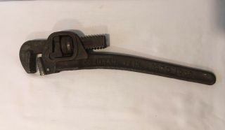 Antique 1908 Cochran 14 " Steel Pipe Wrench Pat 