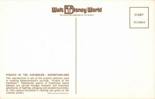Postcard Walt Disney World Pirates of the Caribbean Adventureland 2