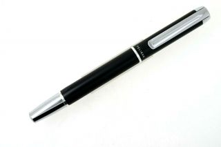 Pelikan Pura Black & Silver Metal Fountain Pen W/ Broad Nib