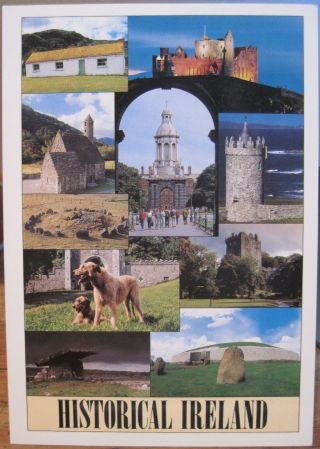 Irish Postcard Historical Ireland Multiview Cashel Castles Celt John Hinde 2/765