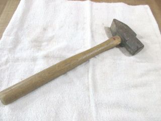 Vintage Quikwerk Hammer With Handle 3 1/4 Pound Blacksmith Stone Sledge
