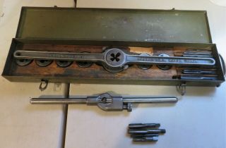 Antique Wells Tool Company Greenfield Mass Tap And Die Set