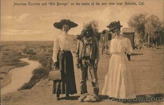 American Tourists And " Old Borrego " Banks Of River Near Holtville Postcard