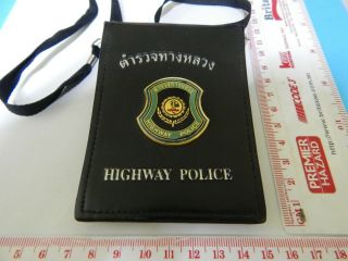 Thailand Royal Police Highway Patrol Id Wallet And Card