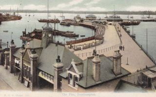 Southampton - The Pier By F.  G.  O.  Stuart No.  888,  Posted 1907