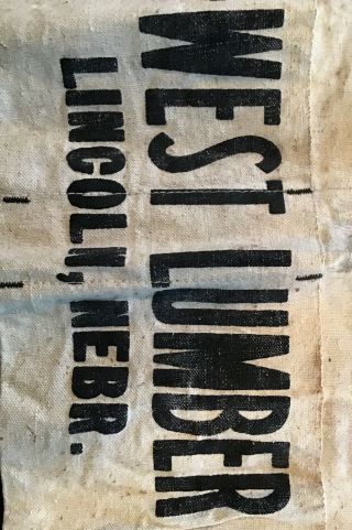 Vintage Mid - West Lumber Co.  Carpenter ' s Nail Bag/Apron,  Lincoln Nebraska 3