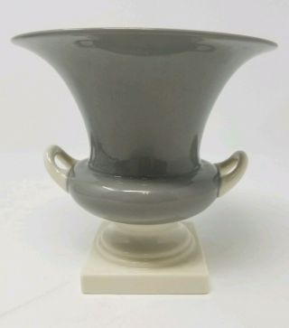 Unusual Gray And White Lenox Vase Urn With Green Mark
