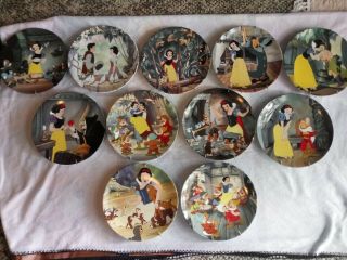 Disney Snow White Knowles Collector Plates Full Set Of 11.
