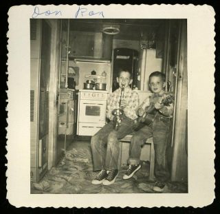 Vintage Photo Brothers Playing Instruments Guitar Saxaphone High - Top Sneakers