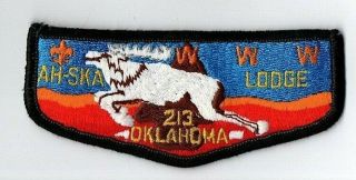 Boy Scout Oa 213 Ah - Ska Lodge Flap