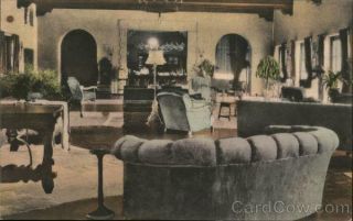 Boyes Hot Springs,  Ca Lobby Sonoma Mission Inn California Antique Postcard