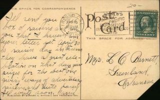 1912 Fresno Raisins - Booster Brand Die Cut Mitchell California Postcard 1c stamp 3