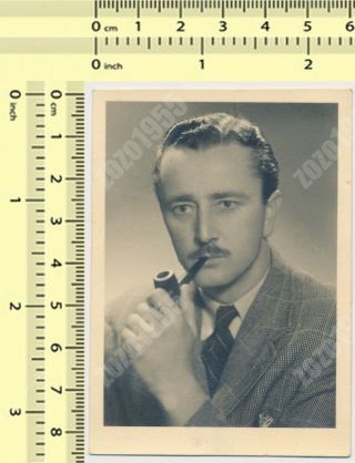 Man Smoking Tobacco Pipe,  Guy Smoke Portrait Old Photo Snapshot