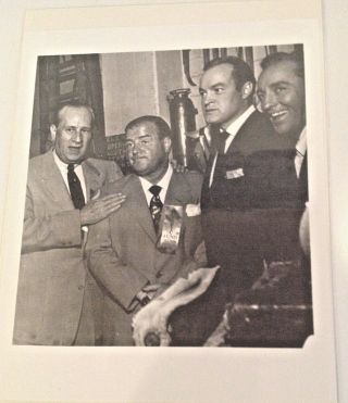 Photo Of Bud Abbott,  Lou Costello,  Bob Hope And Bing Crosby.  8x10 Semi - Gloss.
