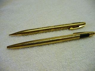 Sheaffer Vintage 12k G.  F.  Ball Pen And Pencil Set - - Grapevine Pattern