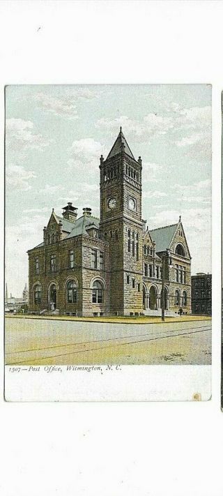 Ca.  1905 Postcard.  Post Office,  Wilmington,  North Carolina