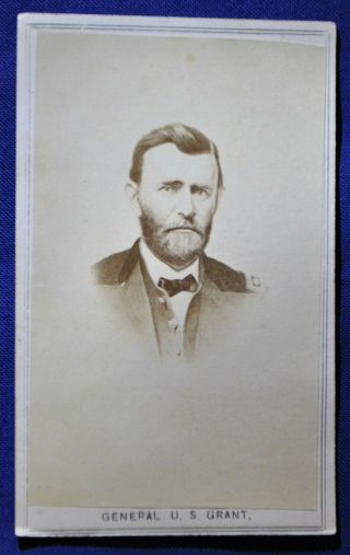 Cdv Of Civil War General Ulysses S.  Grant