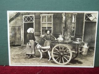 Vintage R/p Postcard,  Dutch Dog - Drawn Milk Cart