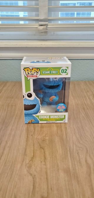 Cookie Monster Funko Pop Sesame Street Flocked Nycc 2015 Rare Htf Elmo Oscar