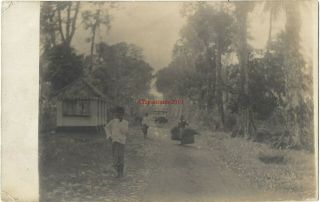 Indonesia Dutch East Indies Tyjalatgars? Batavia Real Photo Vintage Postcard 1.  5