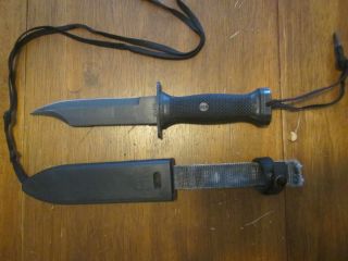 Us Navy (usn) Seal Knife,  Model Mk3 Mod 0 2v376 W/ Case