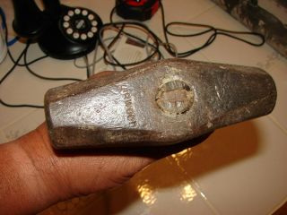 Vintage 4 Lb Warwood Sledge Hammer Head Blacksmith Anvil Forge Metal 1.  5 " Face