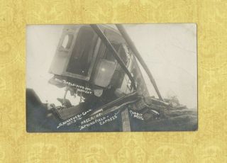 Ct Saugatuck Rare 1912 Rppc Real Photo Postcard Oct 3 1912 Wreck Spring Express