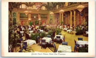 San Francisco Ca Postcard " Golden Court,  Palace Hotel " Schwabacher - Frey