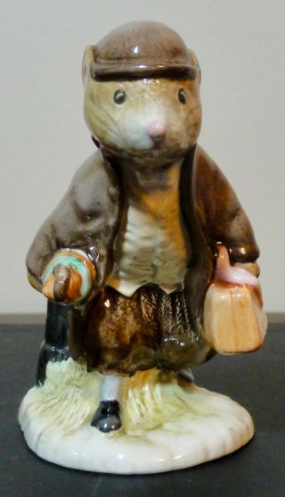 Beswick Beatrix Potter " Johnny Town - Mouse " With Bag - Signed By John Beswick