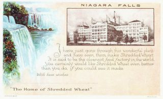 Shredded Wheat Food Factory Niagara Falls York Business Postcard