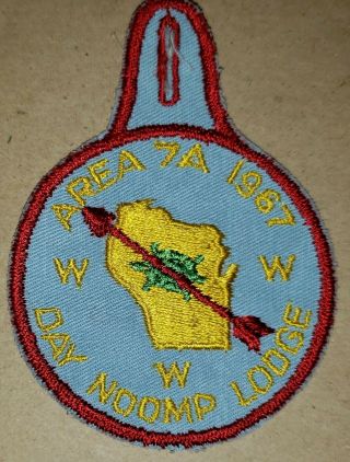 Day Noomp Lodge 244 1967 Area 7a Conference Pocket Patch Wisconsin