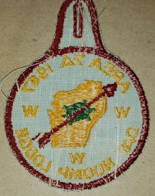 Day Noomp Lodge 244 1967 Area 7A Conference Pocket Patch Wisconsin 2