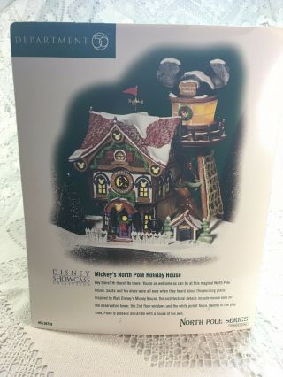 Dept.  56 Mickey ' s North Pole Holiday House 56.  56759 North Pole Series EUC 6