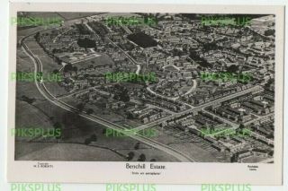 Aerial View Postcard Benchill Wythenshawe Manchester Real Photo Vintage 1930s