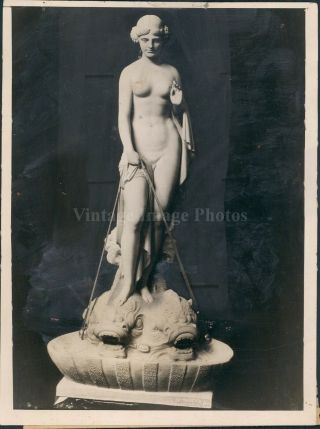 1926 Photo Famous Spanish Sculptor Statues Fountain Democracy Monument