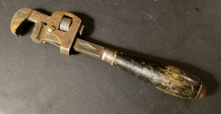 Stillson Walworth 6 In Monkey Pipe Wrench Wood Handle Usa Vintage