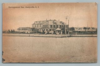 Narragansett Inn Amityville Long Island—new York Ny Antique Postcard 1910s