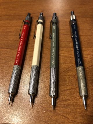 Vintage KOH - I - NOOR Rapidomatic Drafting Pencils 3