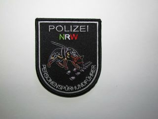 German Nordrhein Nrw Polizei German Police Canine K9 Dog Tracking Search Patch