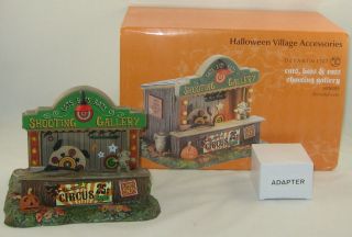 Dept 56 Halloween Village Accessories " Cats,  Bats & Rats Shooting Gallery " W/box