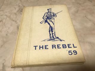 1959 Mullens High School Yearbook “the Rebel” Mullens,  West Virginia Wyoming Co.