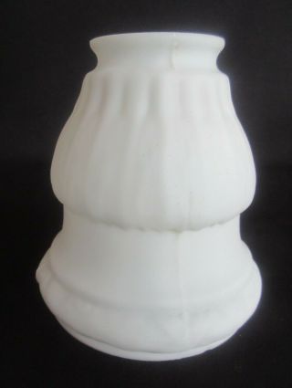 Antique/vintage Milk Glass Lamp Shade W/ 2 1/4 " Fitter (bisque Like) Sh508