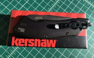 Kershaw Launch 1 Stonewashed Knife,  Cpm154 Blade,  Plunge Lock,  Ti Clip