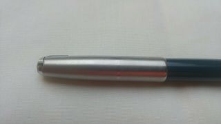 Vintage Parker 51 AEROMETRIC TEAL BLUE fountain pen brushed chrome jeweled cap 3