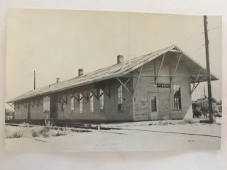 Pembina North Dakota Np Rr Station Railroad Depot B&w Real Photo Postcard Rppc