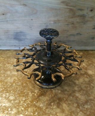 Antique Vintage Cast Iron Stand Rubber Stamp Holder - The Unit 2