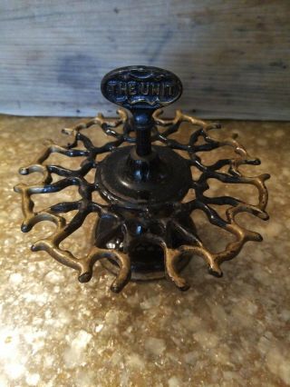 Antique Vintage Cast Iron Stand Rubber Stamp Holder - The Unit 6